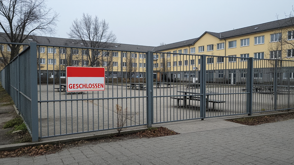 Leerer Schulhof